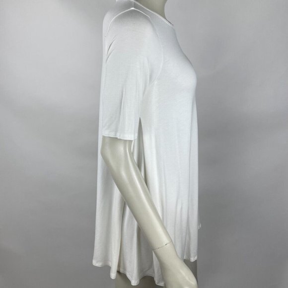 Eileen Fisher Viscose Tunic Top Women PM Short Sleeve Scoop Neck Swing Shirt - Picture 4 of 10